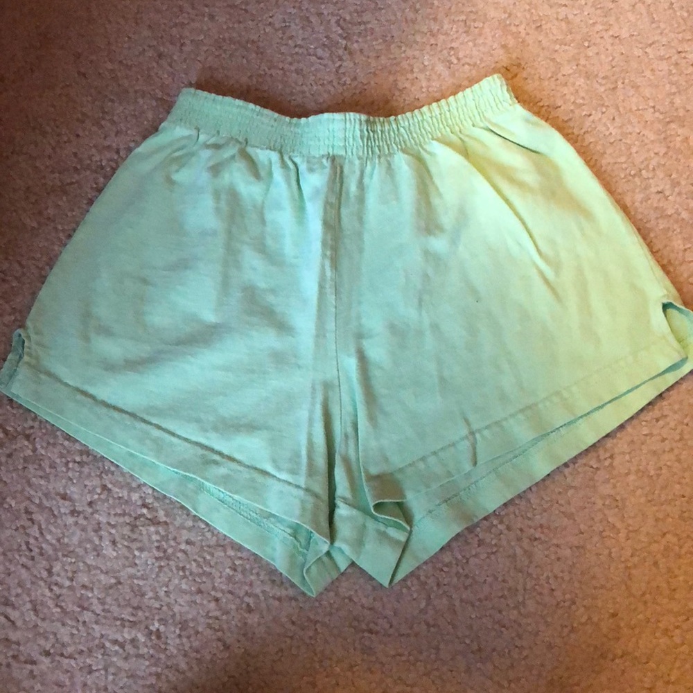 Girls size small green shorts